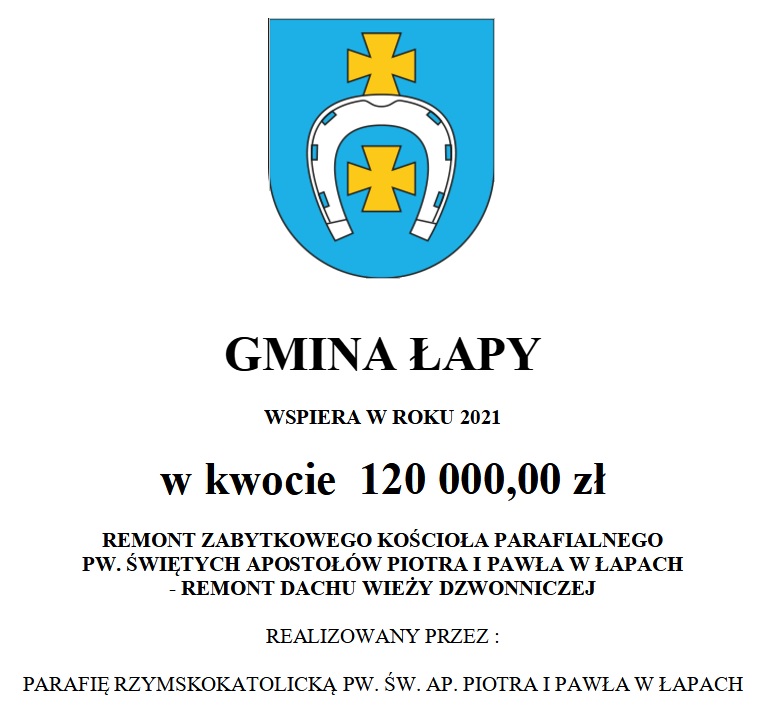 Gmina Łapy wspiera w 2021 roku
